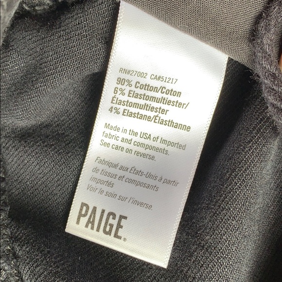 Paige black denim drawstring skirt w/slit size 27 - Picture 7 of 7